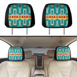 GB-NAT00062-05 Turquoise Tribe Headrests Cover