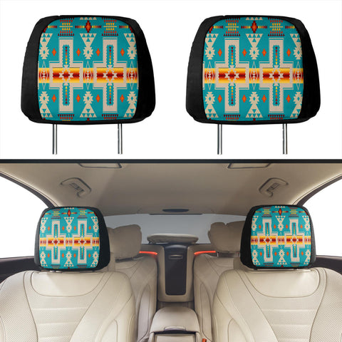 Powwow Store gb nat00062 05 turquoise tribe headrests cover