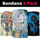 Blue Wolf Bandana 3-Pack NEW