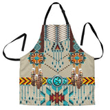 Powwow Store gb nat00069 turquoise blue pattern breastplate native american apron