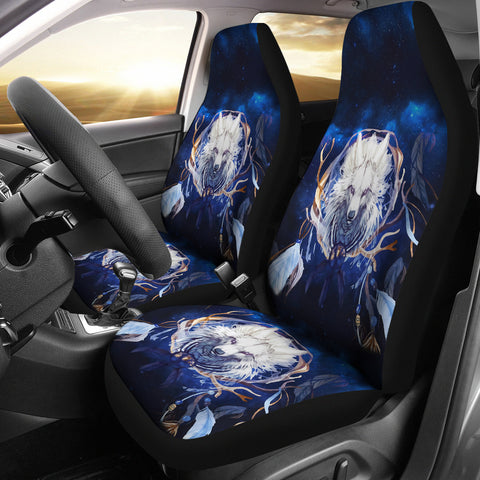 Powwow StoreCSA00041 Wolf Native Car Seat Cover