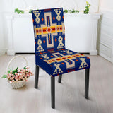 Navy Tribe Design Native American Dining Chair Slip Cover - Powwow Store