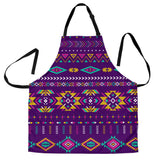 Powwow Store gb nat00549 purple pattern native apron