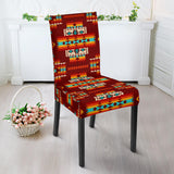 GB-NAT00402-02 Red Pattern Native Dining Chair Slip Cover