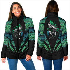 Powwow StoreWPJ006 Pattern Native 3D Women's Padded Jacket