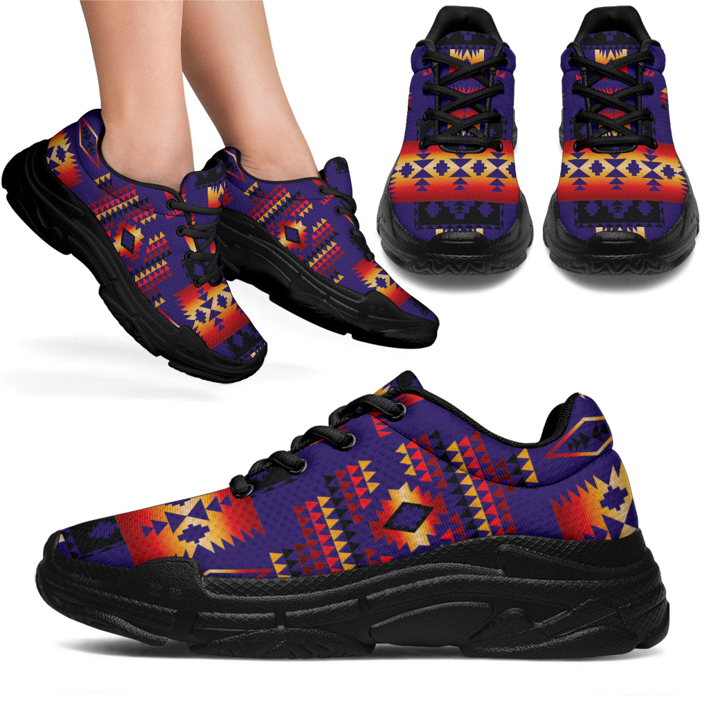 GB-NAT00090-CHUN01 Purple Native Tribes Native American Chunky Sneakers - Powwow Store