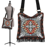 Naumaddic Arts Native American Crossbody Boho Handbag