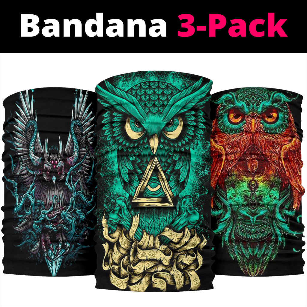 Owl Fulcolor Bandana 3-Pack