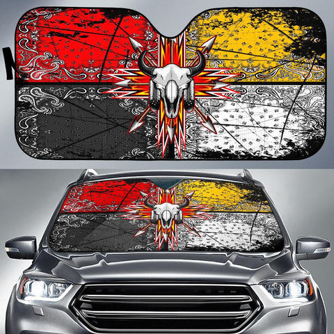 Bison Arrow Native American Design Auto Sun Shades - ProudThunderbird