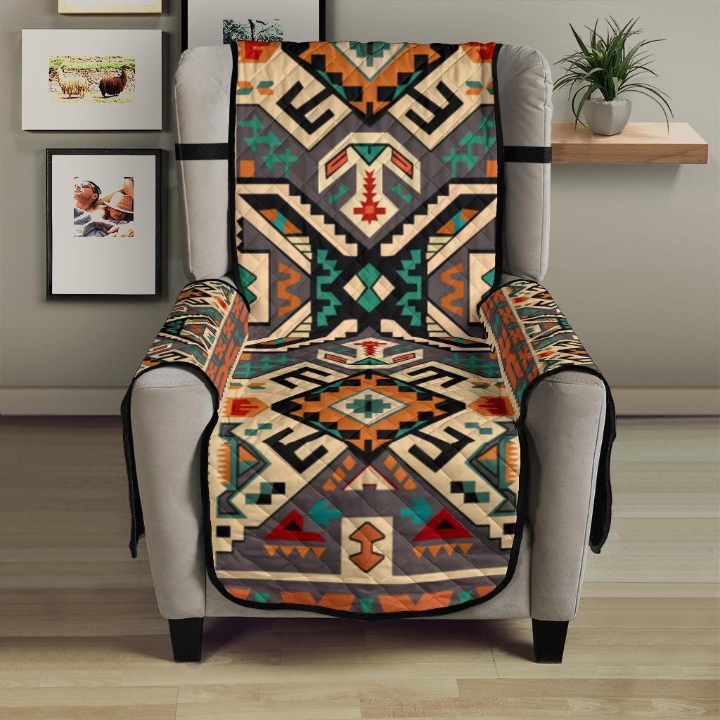 Native Chair Covers Orange Native Tribes Pattern Native American 23 Chair Sofa Protector ...