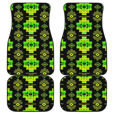 Powwow StoreGBNAT0072007 Pattern Front And Back Car Mats (Set Of 4)