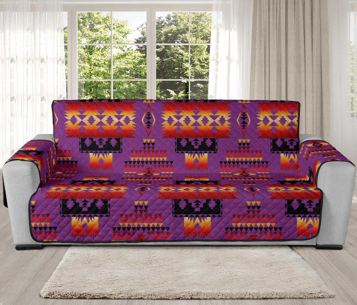 Purple Tribal Native American 78' Chair Sofa Protector - Powwow Store