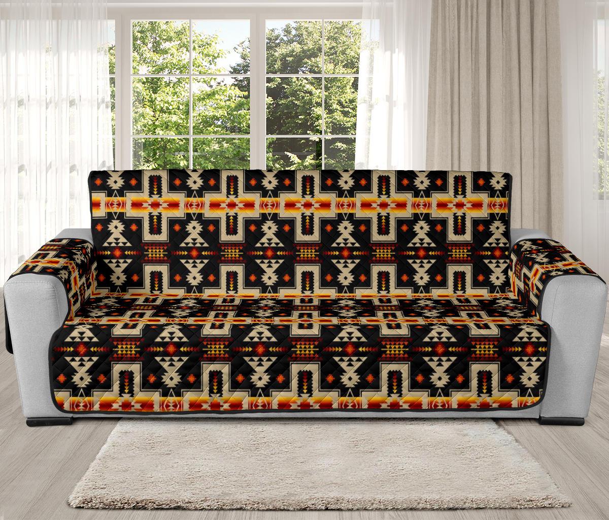 Native American Tribe Navy Pattern 78' Chair Sofa Protector - Powwow Store