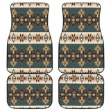 Powwow Store gb nat00609 navajo geometric seamless patternfront and back car mats set of 4