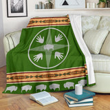 Bison Medicine Wheels Native American Pride Premium Blanket - ProudThunderbird