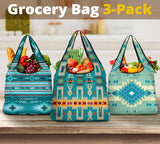 Powwow Store pattern grocery bag 3 pack set 26