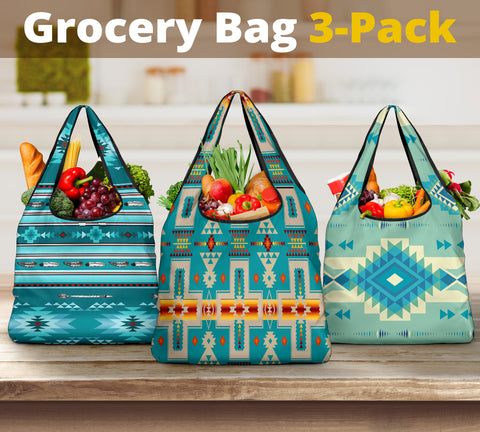 Pattern Grocery Bag 3-Pack SET 25