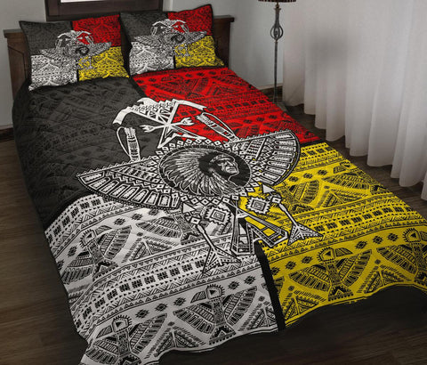 Tribe Chief Thunderbird  Pattern Native American Quilt Bed Set - Powwow Store