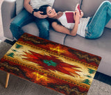 Southwest Brown Symbol Native American Rectangular Coffee Table - Powwow Store