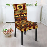 GB-NAT00507 Brown Ethnic Pattern Native Dining Chair Slip Cover