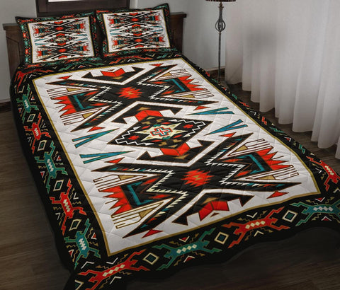 Tribal Color Pattern Native American Design Quilt Bed Set