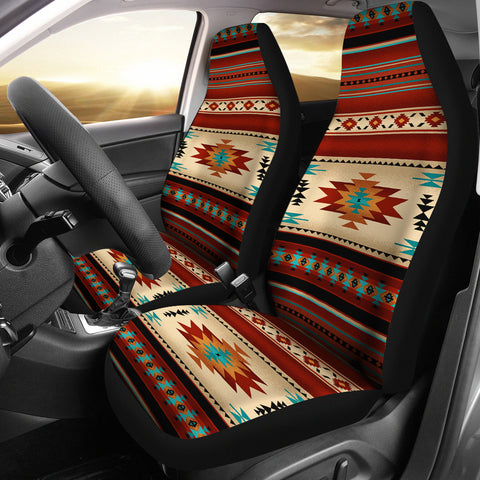 GB-NAT00559-02 Red Pattern Car Seat Covers