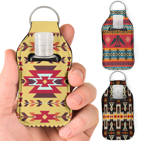 Native Pattern Sanitizer Bottle Keychains SET 9