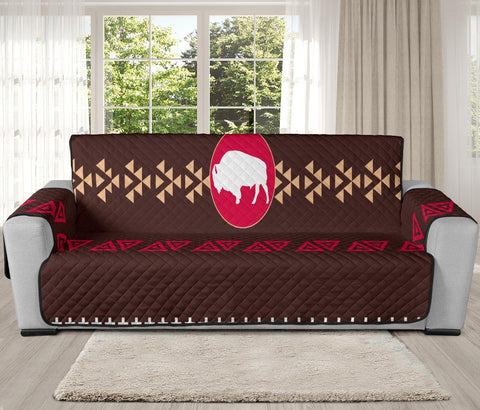 Brown Bison Native American 78" Oversized Sofa Protector - ProudThunderbird