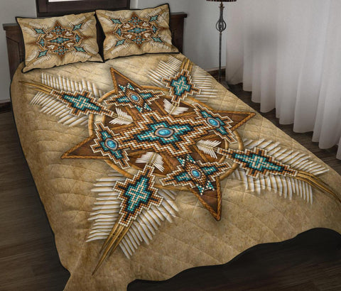 Brown Arts Native American Quilt Bed Set - Powwow Store