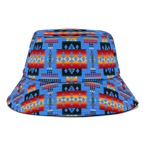 GB-NAT00046-13 Navy Tribes Pattern Bucket Hat