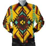 Powwow StoreGBNAT00413 Abstract Geometric Ornament Men's Bomber Jacket