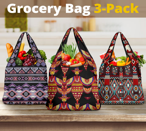 Pattern Grocery Bag 3-Pack SET 19
