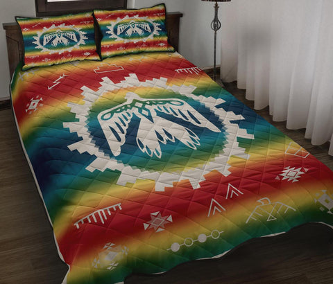 Thunderbird Rainbow Native American Quilt Bed Set - Powwow Store