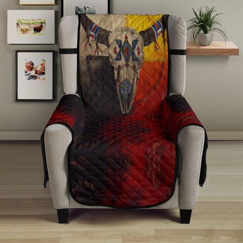 Bison Medicine Wheels Native American 23" Chair Sofa Protector - ProudThunderbird