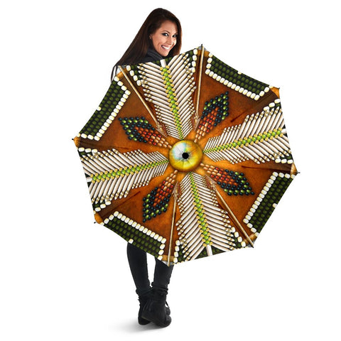 Mandala Brown Arts Native American Umbrella