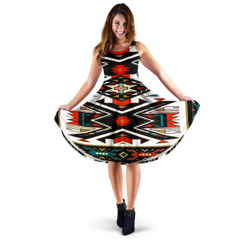 Tribe Colorful Symbol Native American Pride 3D Dress - Powwow Store