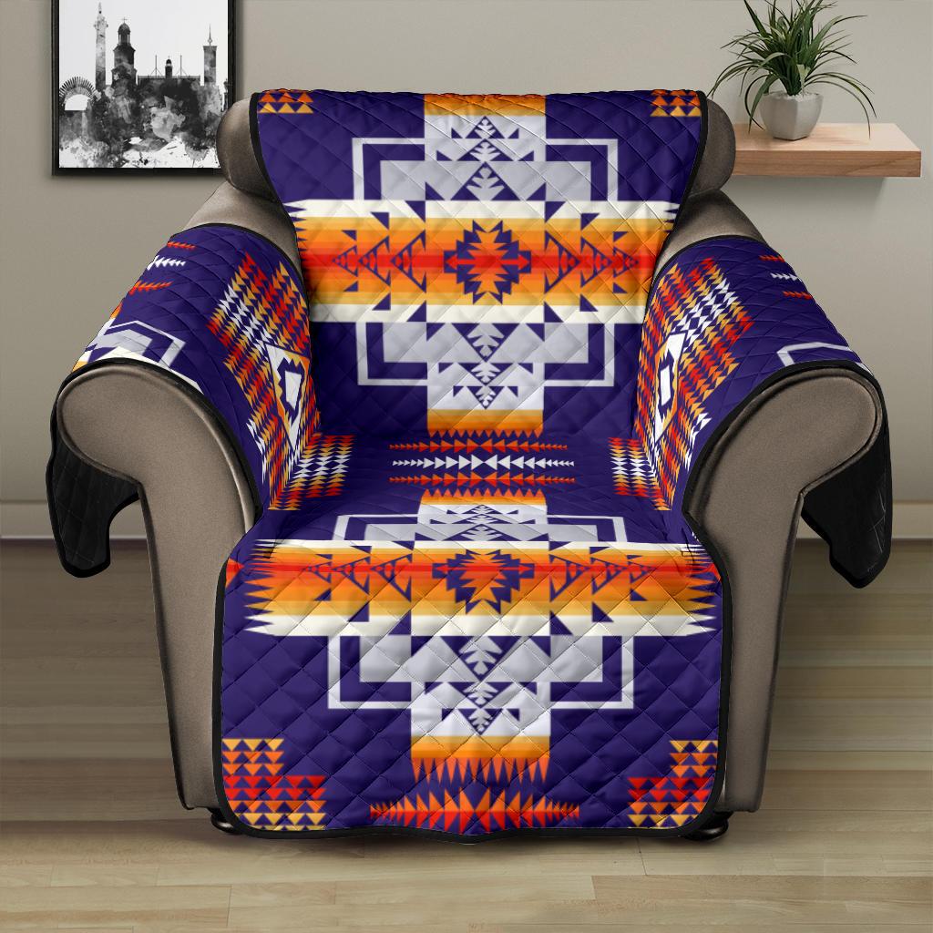 Purple Native Tribes Pattern Native American 28 Chair Sofa Protector - Powwow Store