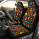 Powwow Store gb nat00600 brown pattern native car seat cover