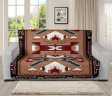 Orange Geometric Native American 70 Chair Sofa Protector - Powwow Store