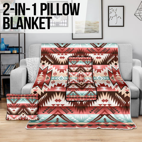 Powwow StoreGBNAT00540 Red Vector Pillow Blanket