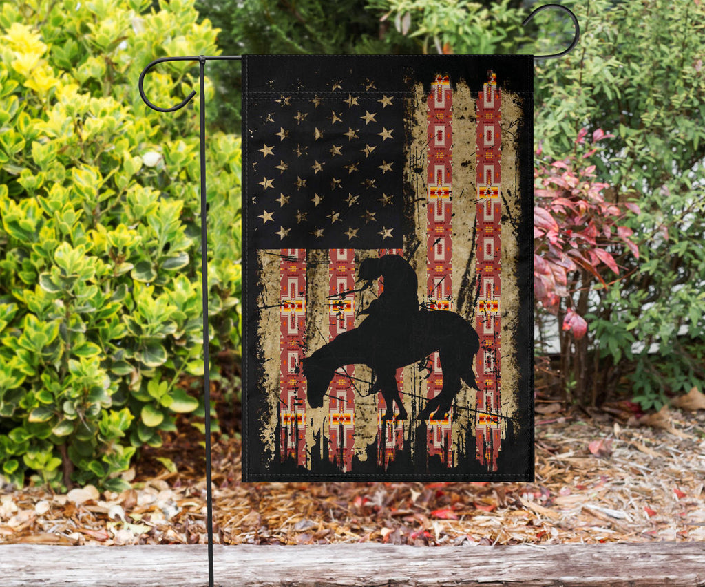 End Of Trail Native American Flag Decor