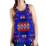 Powwow Store gb nat00046 06 dark blue native tribes pattern native american womens racerback tank