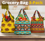 Powwow Store pattern grocery bag 3 pack set 18