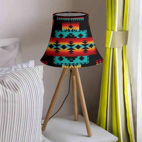 Powwow Store black navajo pattern native american bell lamp shade old link