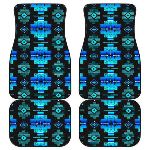 Powwow StoreGBNAT0072004  Pattern Front And Back Car Mats (Set Of 4)