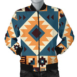 Powwow StoreGBNAT00427 Navy Arrow Pattern Men's Bomber Jacket