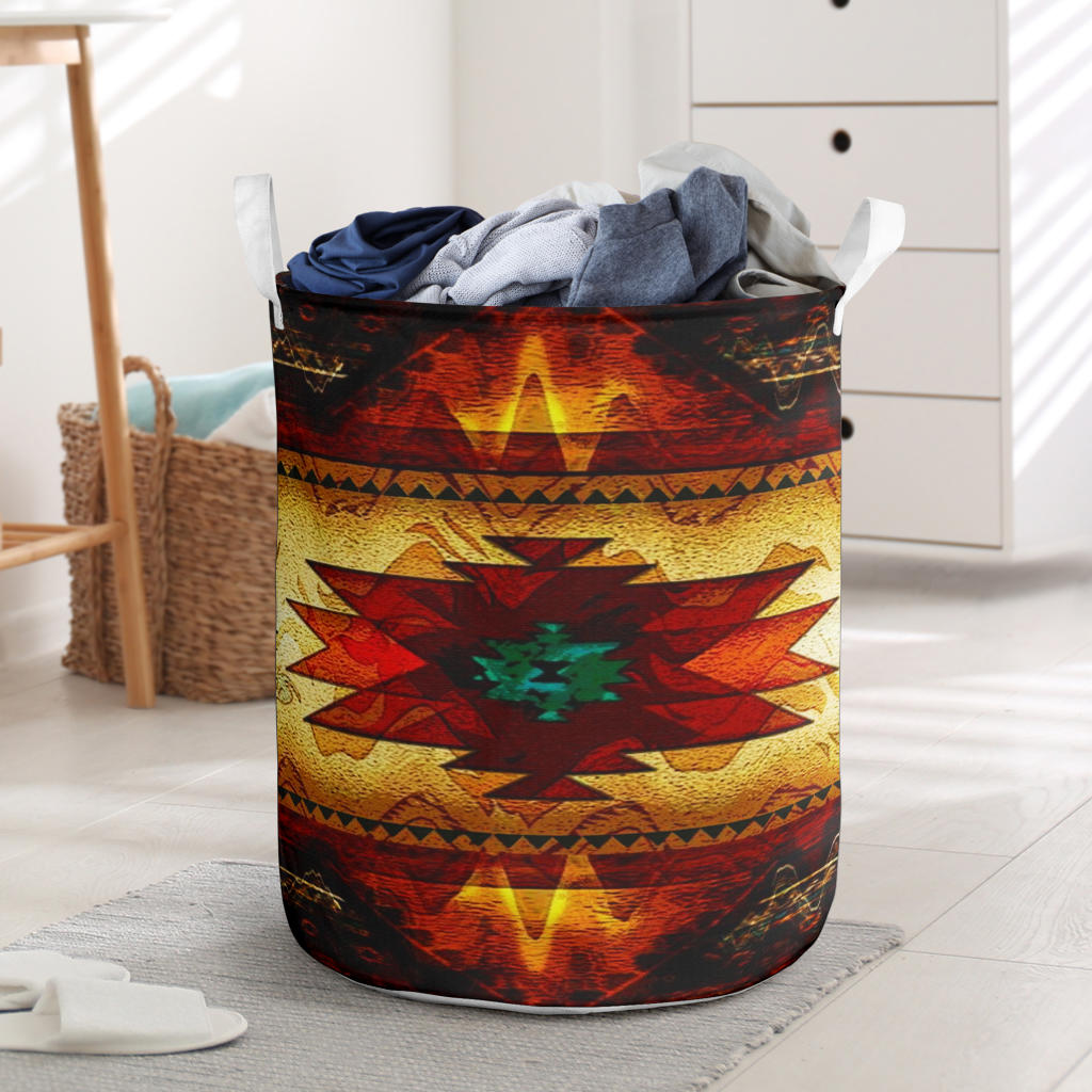 Powwow Store gb nat00068 united tribes brown design laundry basket
