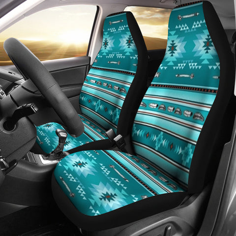 GB-NAT00602  Blue Light Pattern Car Seat Cover