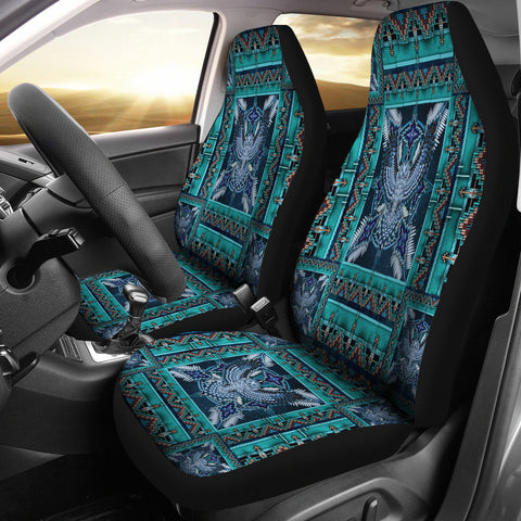 Powwow StoreCSA00010 Blue Tribe Pattern Car Seat Cover