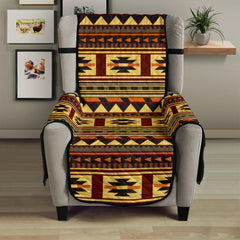 GB-NAT00507 Brown Ethnic Pattern Native 23" Chair Sofa Protector - Powwow Store